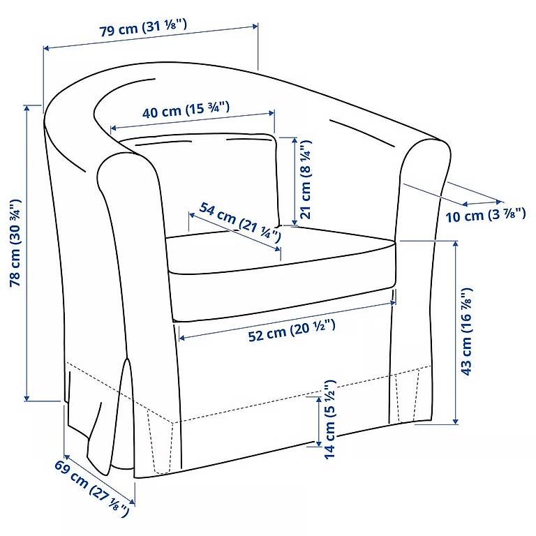 Ikea Fauteuils: Fauteuil tissu blanc – D'occasion à Eysins par cathry-9 3