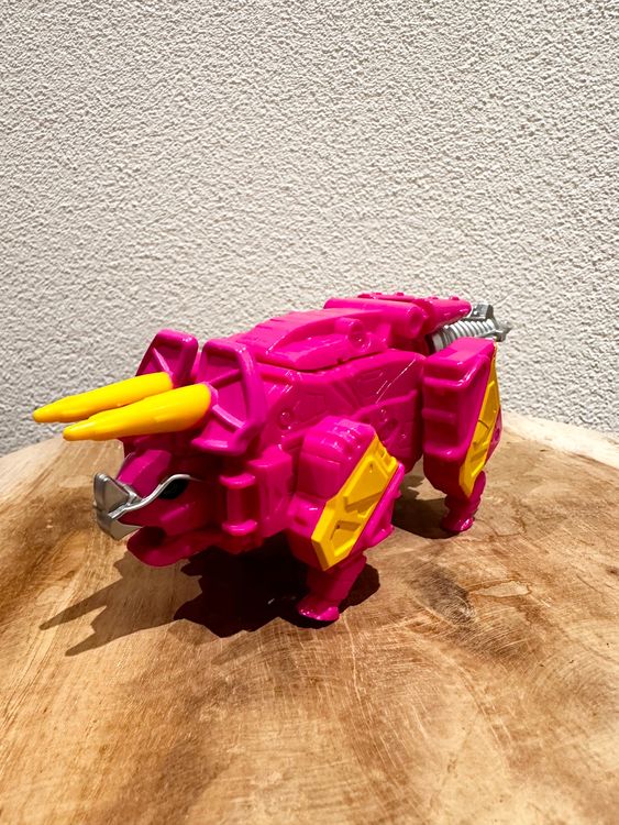 Power Rangers Dino Charge rosa Triceratops Zord robot (Gebraucht) in ...