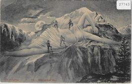 Die Jungfrau - Bergsteiger auf der