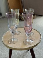 4 Vintage Champagner- Gläser Kristall