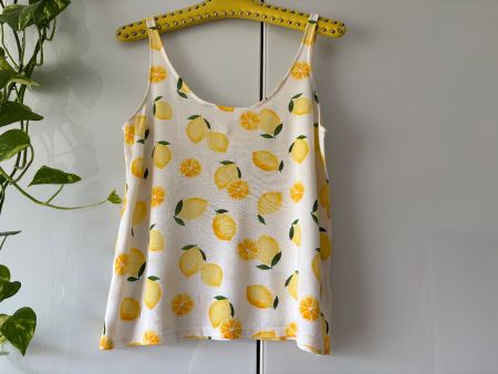 H&M ärmelloses Top mit Zitronen Gr. S 🍋