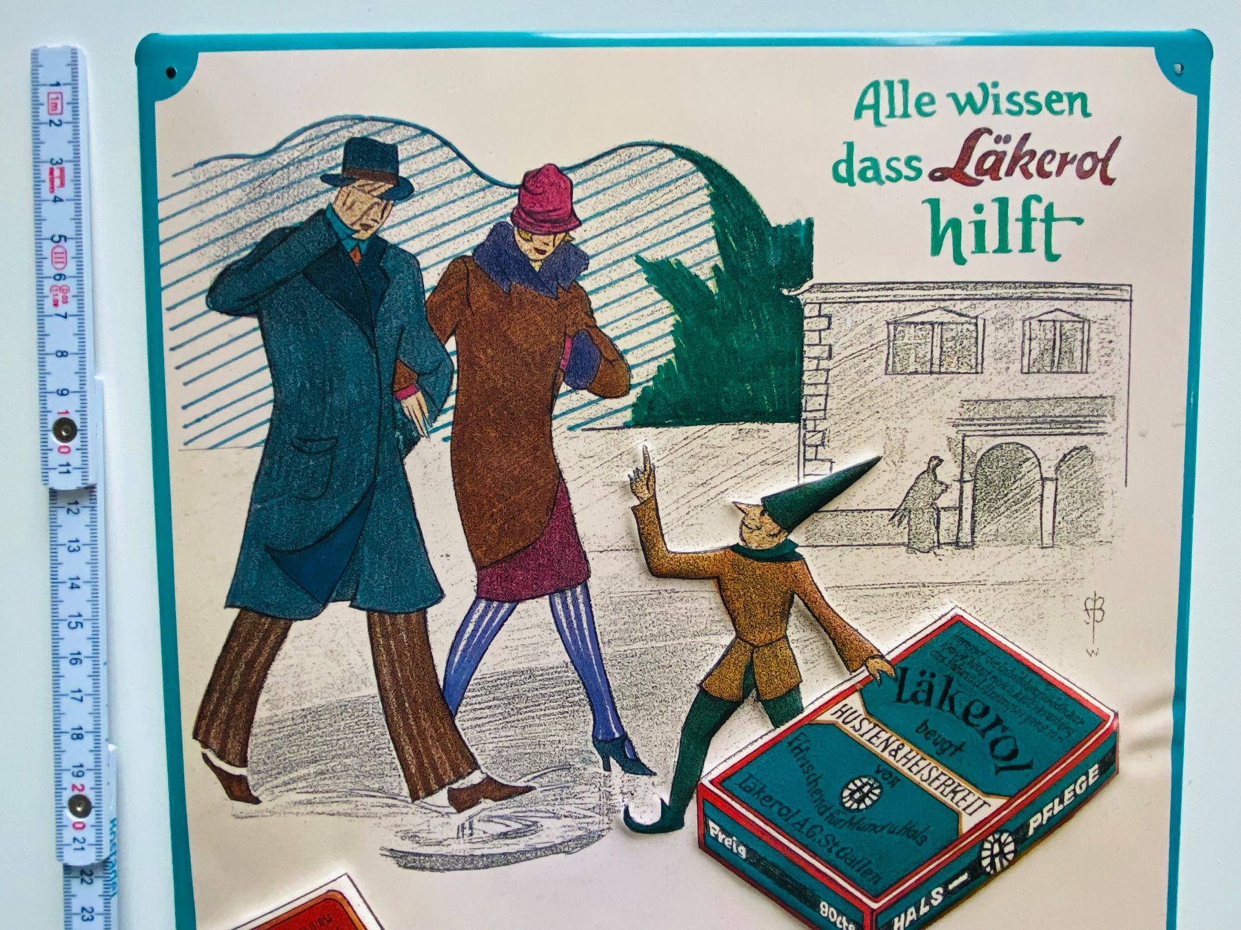 Insegne: Läkerol Werbung Schild Blechschild Tabletten St. Gallen 1931 – Nuovo (secondo la descrizione) da Baar venduto da Saegi1 3