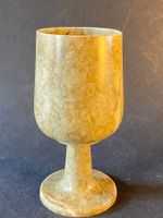 Vintage Handgefertigt Natursteinbecher aus Jade