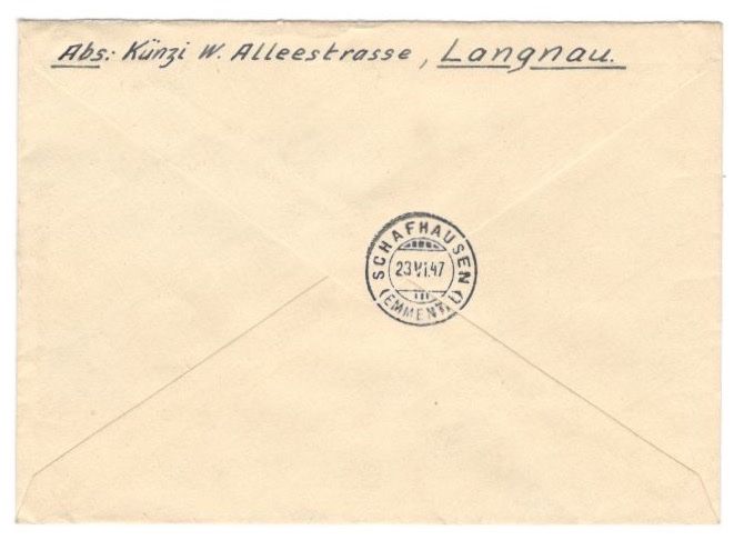 Tutti i francobolli: Pro Patria Brief 1947 – Usato da Roggwil BE venduto da thorhammer 1