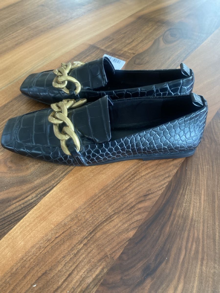 Mango Damenschuhe: Schwarze Mango Loafers mit Kette, Gr. 38, NEU! – Neu und originalverpackt aus Erlenbach ZH von renata-c 1