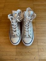 Coole Converse All Stars High Top, Silber Schlangenmuster