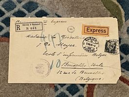 1 Brief  Sitzende Helvetia Einschreiben und Express
