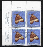 40 RP. PJ 1952, ECKRANDVIERERBLOCK, 0 ZÜRICH, GUMMI **