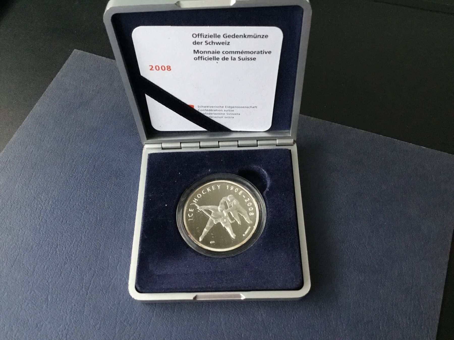 Tutti le monete: 20 Franken Silbermünze Eishockey 2008 PP. – Nuovo e nell'imballaggio originale da St. Margrethen SG venduto da alfapeugeot10 3