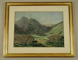 HINTER KLOSTERS-MONBIEL, AQUARELL