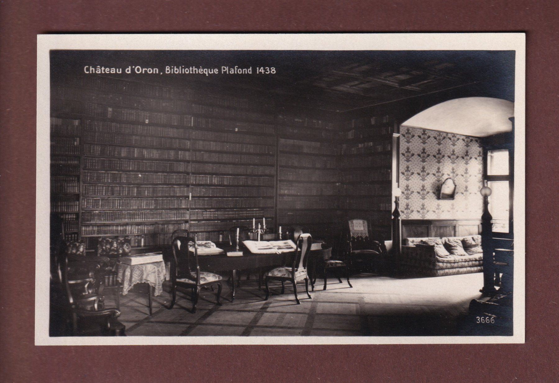 Cartoline postali: ORON - Château - Bibliothèque – Usato da Pully venduto da nicecards-shop