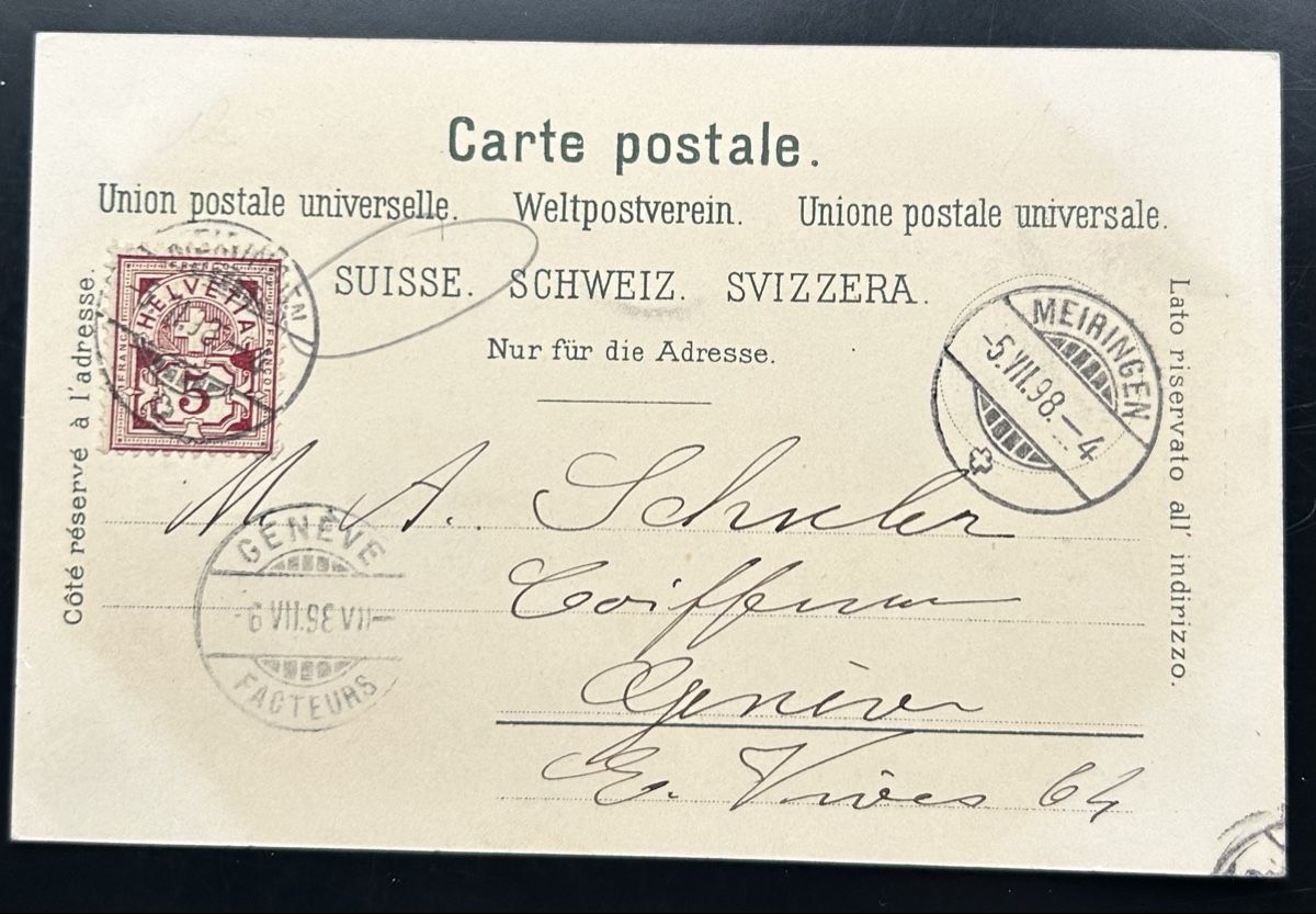Cartoline postali: Gruss aus Meiringen Litho  – Usato da Horw venduto da Tellbub 1