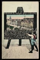 Schultafel-AK Hamburg-St. Pauli, Strasse