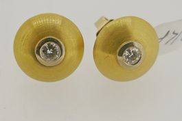 Schöne Brillant Ohrstecker 18kt. Juweliersarbeit D: 12,9 mm