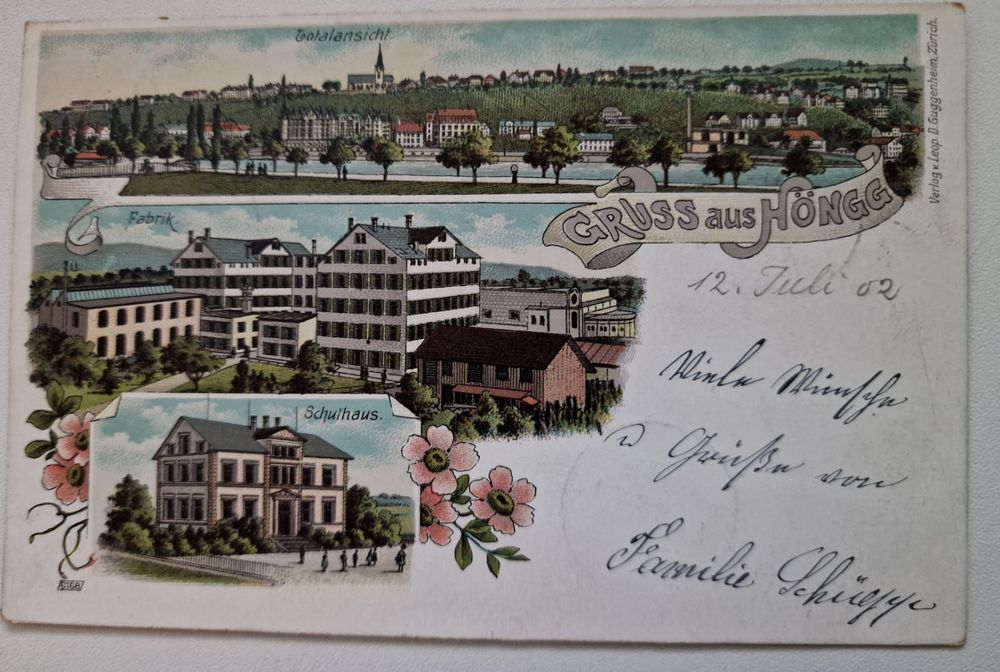 Postkarte Zürich Höngg, 1902 (Gebraucht) in Thalwil für CHF 12 – mit ...