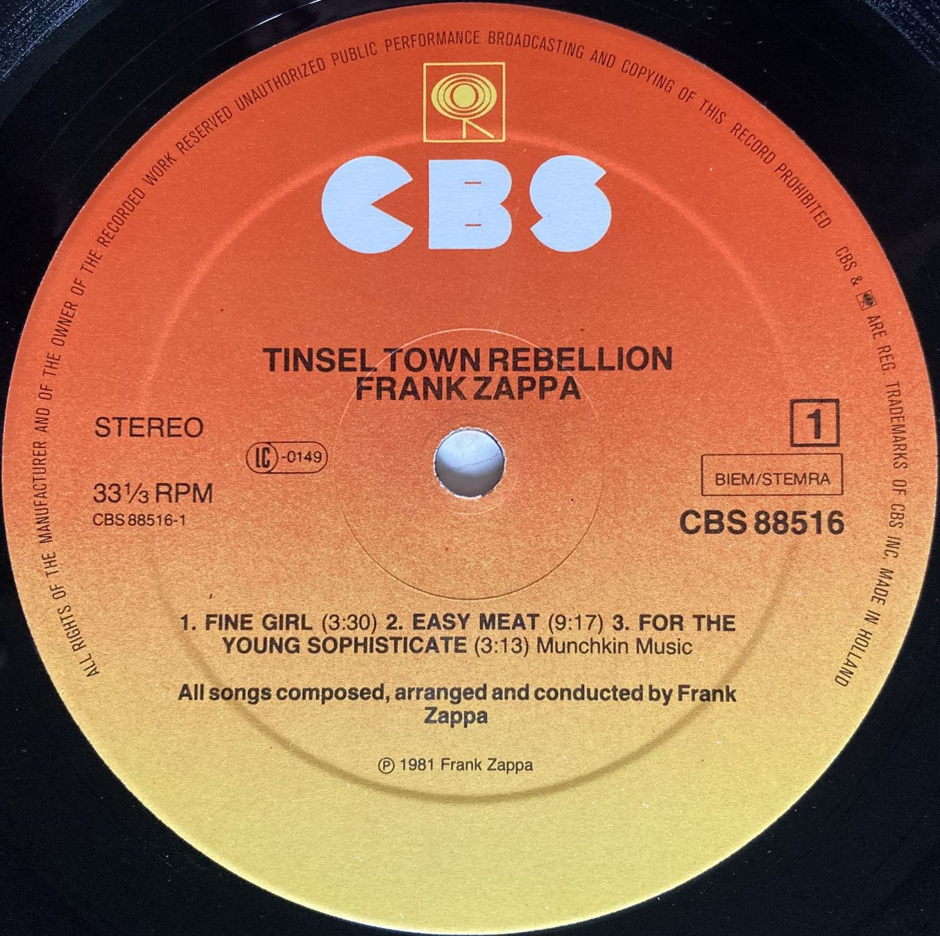 Dischi in vinile: FRANK ZAPPA - TINSEL TOWN REBELLION – Usato da Bottens venduto da hotter-than-hell 2