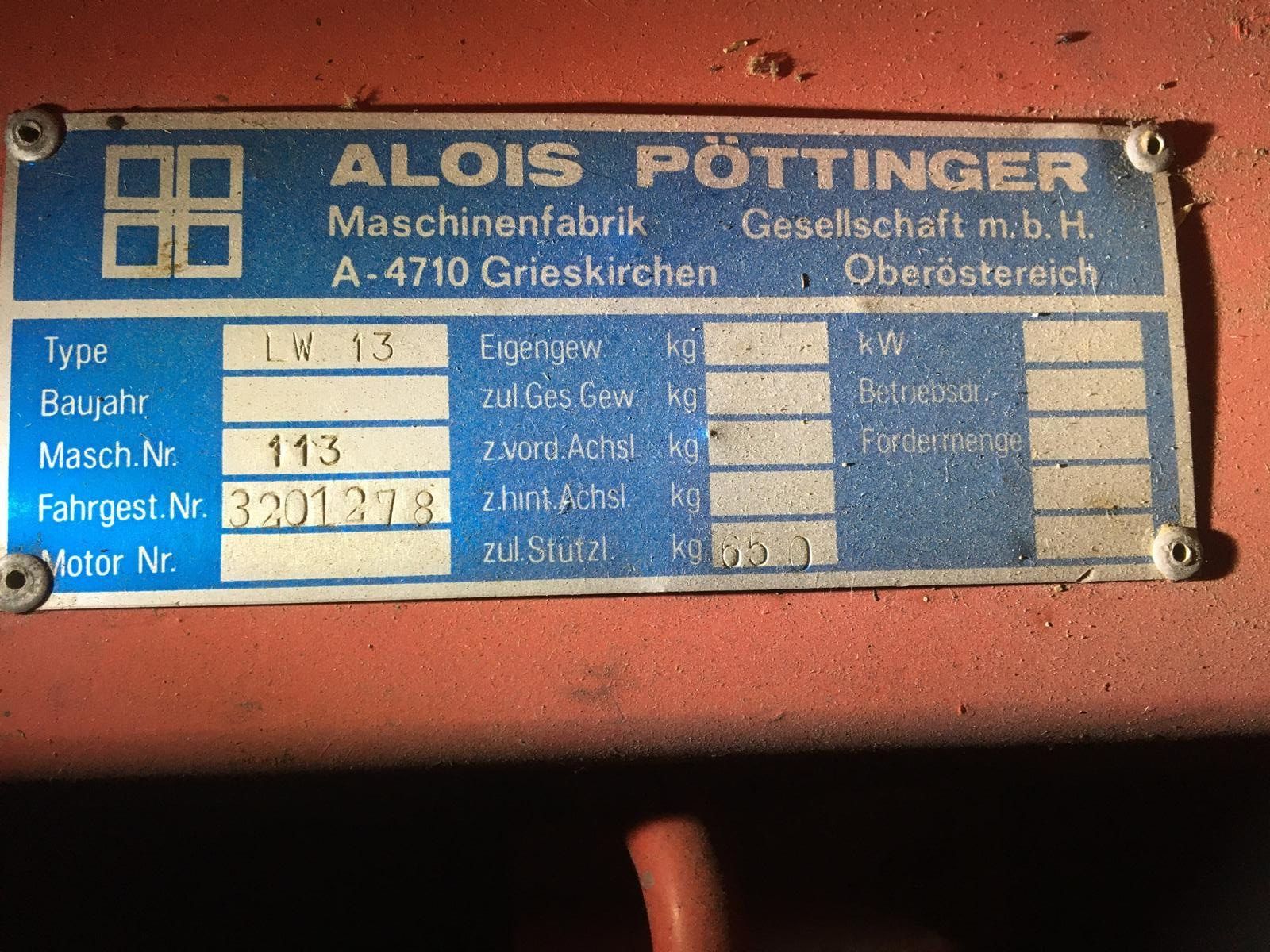 Pöttinger Rimorchi: Ladewagen Pöttinger Trend Junior 1 – Usato da Albligen venduto da Ford3183 1