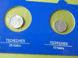 Tschechien, Set 2 alte unzirkulierte Münzen