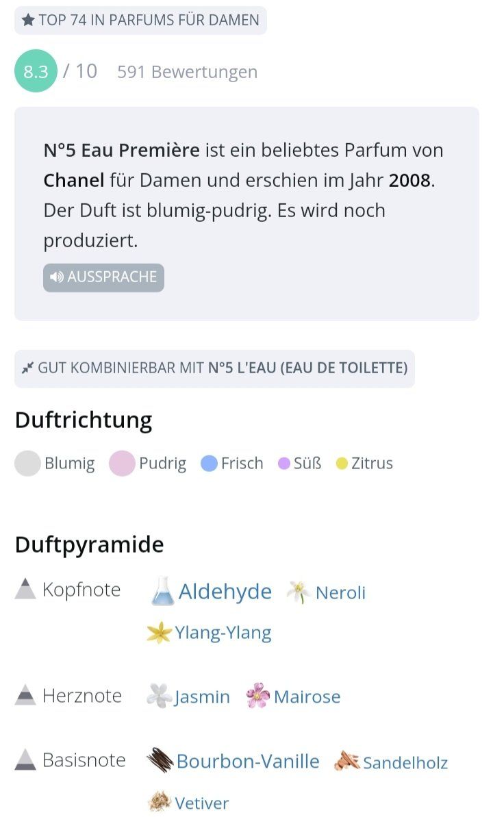 Chanel Parfum & Eau de Toilette: 2 ml CHANEL NO 5 EAU PREMIERE EDP ABFÜLLUNG – Neu (gemäss Beschreibung) aus St. Gallen von CaliSunshine 3