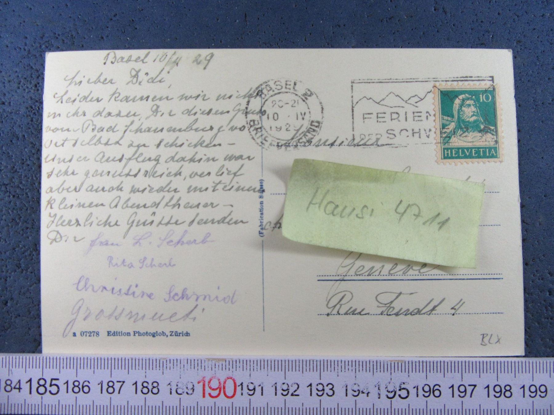Cartoline postali: BAD SCHAUENBURG BEI LIESTAL 1929 BL-AK – Usato da Ettingen venduto da Hausi4711 1