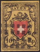 16II, Spiro-Fälschung mit Punktraute (Rayon II, gelb)