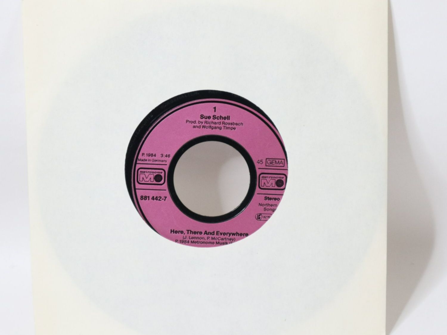 Vinyles: Vinyl Single Sue Schell Here, There and everywhere f Jukebox – D'occasion à Eschenbach SG par Astalavista