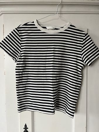 T-Shirt H&M gestreift schwarz weiss gebraucht