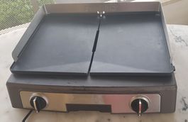 CUISINART : 3 Plaques permutables: 2 planchas + 1 grill