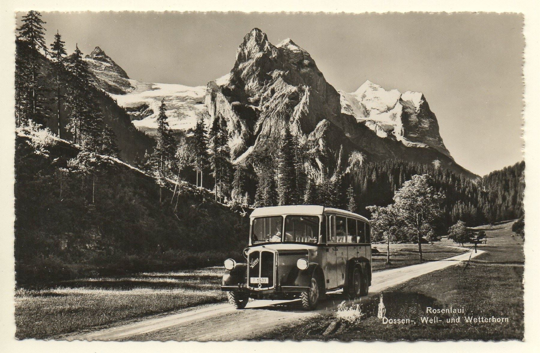Cartoline postali: ROSENLAUI Postauto P 1573 – Usato da Jona venduto da philajona