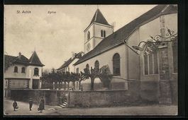 AK St. Aubin /NE, Eglise, 1911