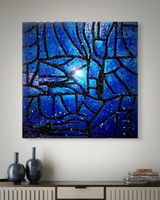ABSTRAKTES 3D Gemälde von mir gemacht 80×80 Unikat