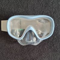 Schnorchelset Tribord blau weiss Grösse 34-35