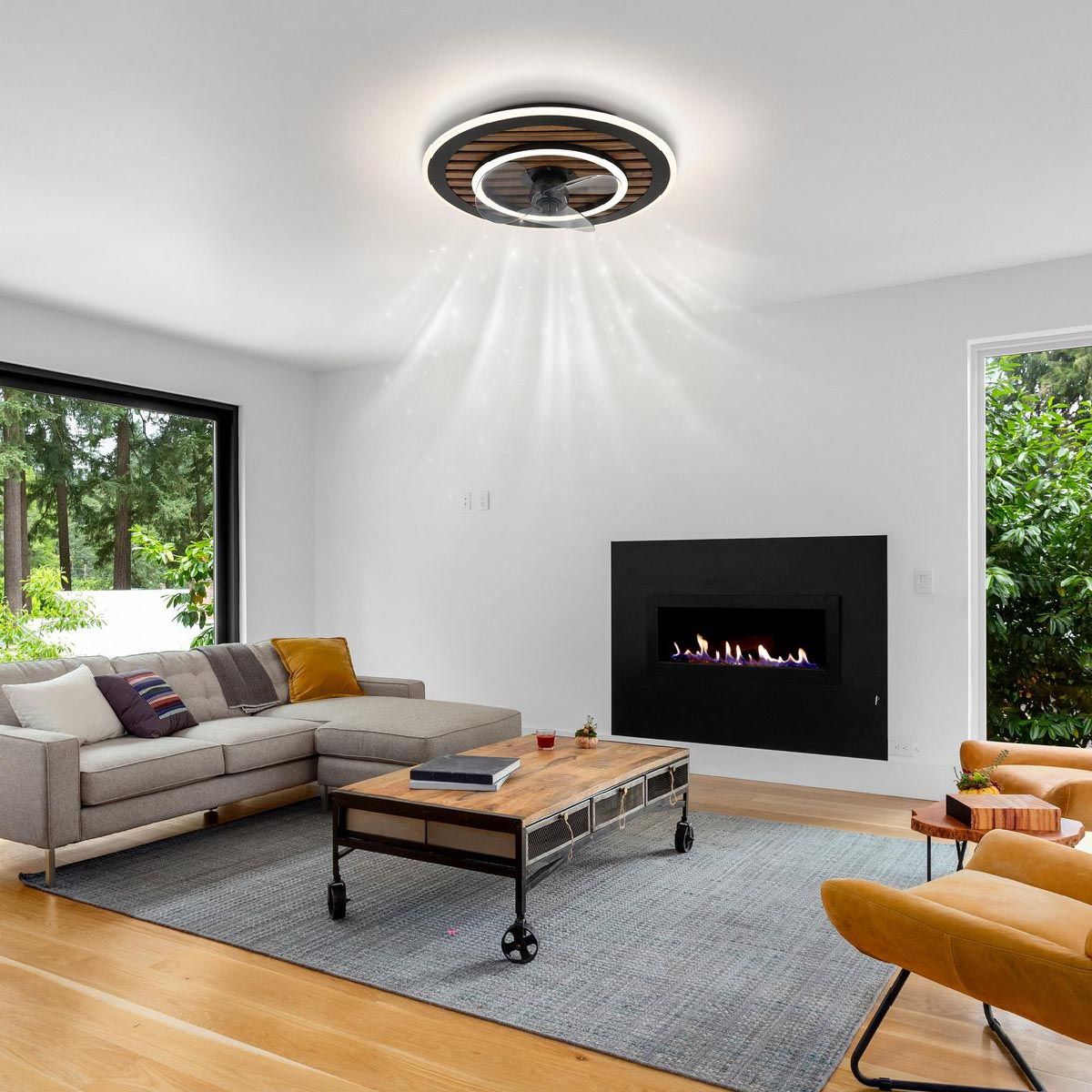 Lustres & lampes de plafonds: LED Deckenleuchte, Ventilator, CCT, 49 Ø – Neuf (Voir description) à Kreuzlingen par Smart-Light 1