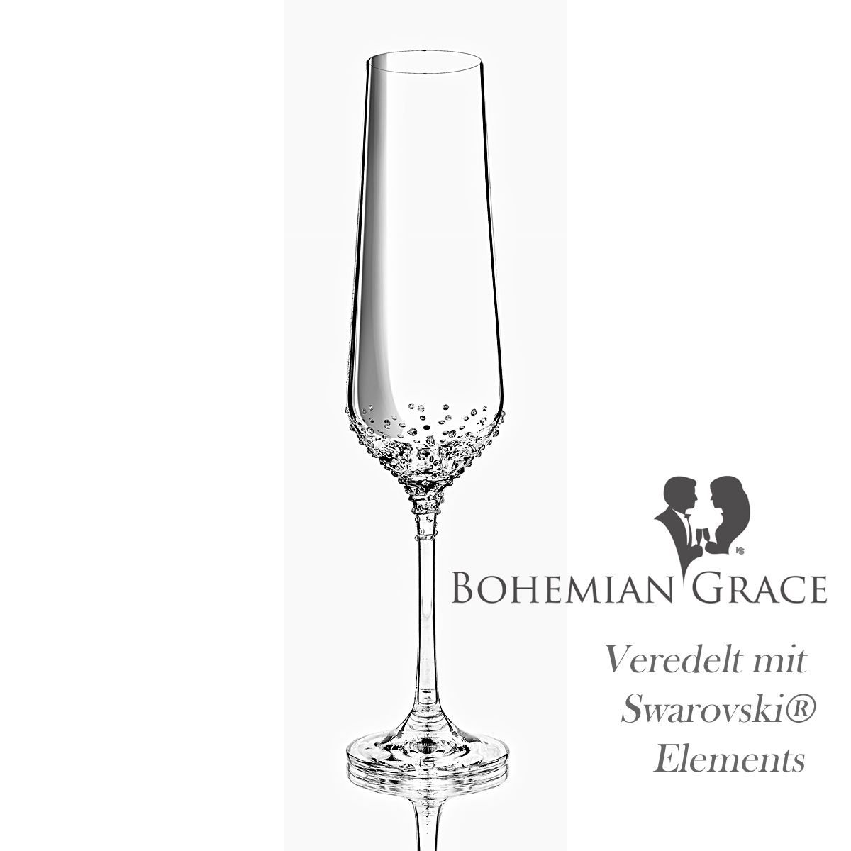 Gläser: Sektglas RHEA von Bohemian Grace – Neu und originalverpackt aus Wettingen von kochshop