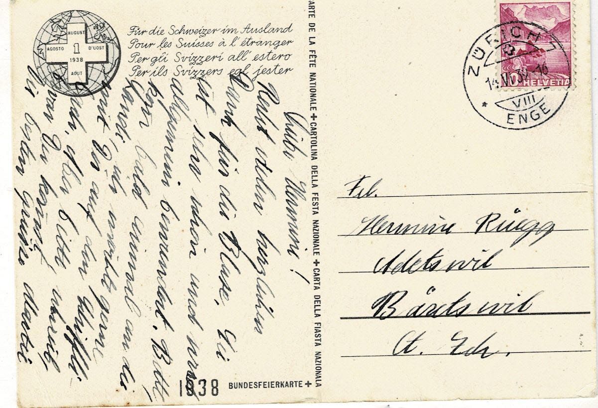 Cartoline postali: Bundesfeierkarte – Usato da Sulz AG venduto da Oberdanne8