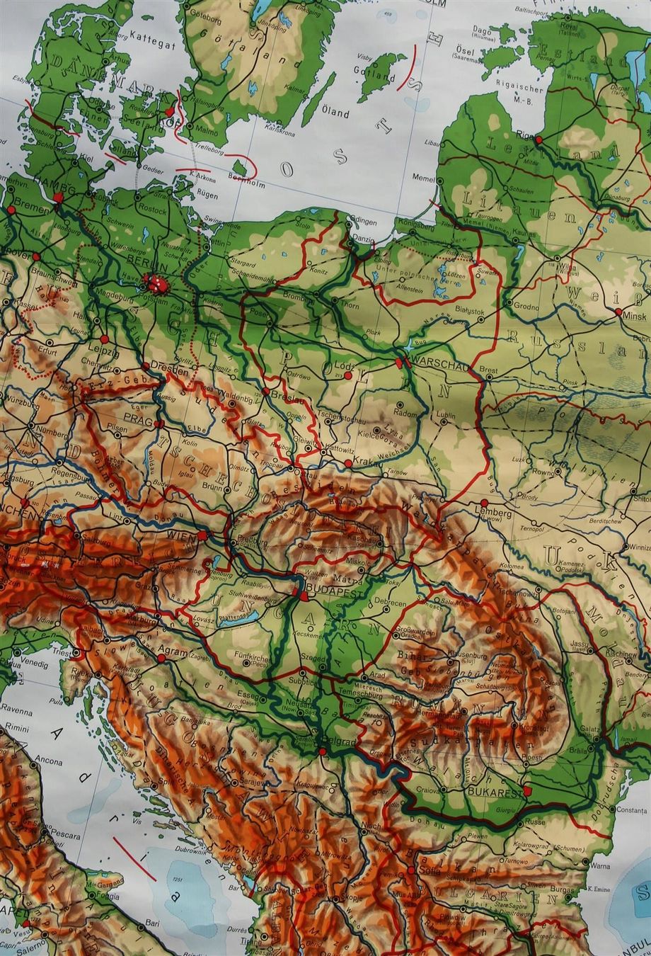 Cartine & Atlanti: XL Schulwandkarte "Osteuropa" – Usato da Birrwil venduto da brandschatz_birrwil 8
