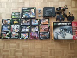 Nintendo 64 Komplettset mit 17 Spielen und in OVP