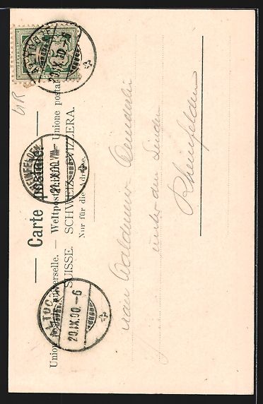 Ansichtskarten: AK Altdorf, Platz und Telldenkmal, 1900 – Gebraucht aus Berlin von bartko-reher 1