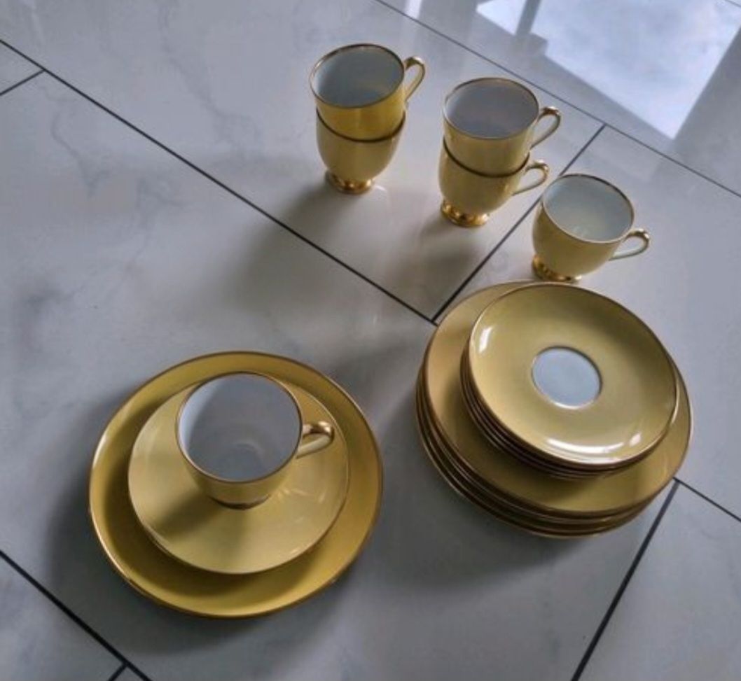 Fürstenberg Set di piatti: Fürstenberg "Fürstin Jazz" 6 Kaffeegedecke – Usato da Vaduz venduto da tin_gw57 1