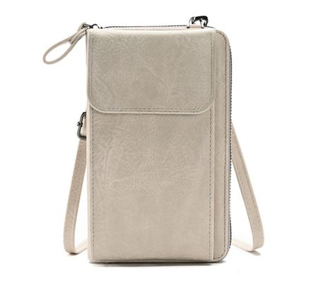 Damen Handtasche Umhängetasche für Handy Geldbörse etc. grau
