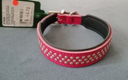 Hunter Hundehalsband Leder Brombeer Rot 29 - 33 cm