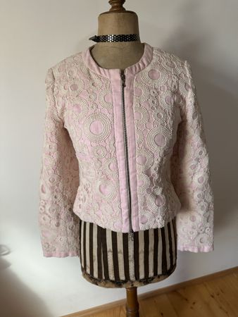 Vintage Damen Jacke, Grösse S, Rosa, Spitze