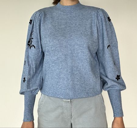 ONLY Pullover mit Blumenstickerei Grösse M