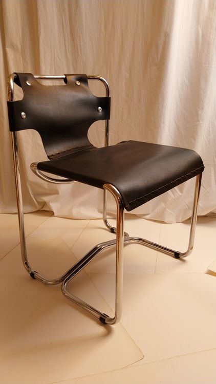 4 Vintage Stuhlen in Leder 70er | Kaufen auf Ricardo