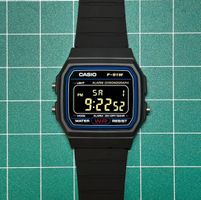 Inverted Modded Casio F9W Watch - Blackout Edition