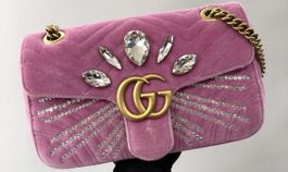 Gucci GG Marmont Samt Crystal Limited Edition