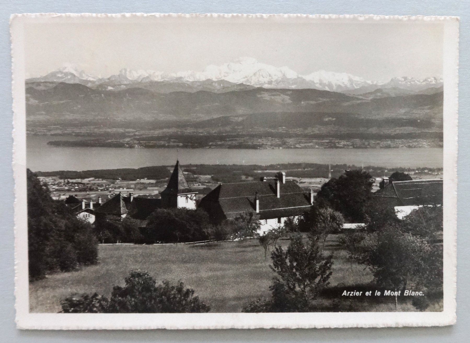 Cartoline postali: Arzier et le Mont Blanc – Difettoso da Fétigny venduto da Billy2miny