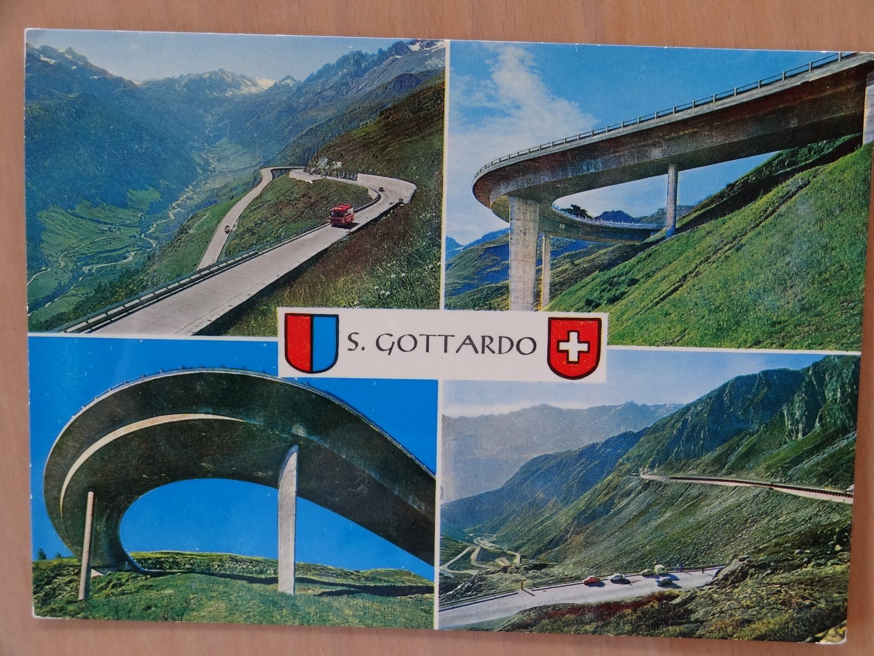 Ansichtskarten: Route du col du Saint-Gothard - 1973 – Gebraucht aus St Léonard von Riglin