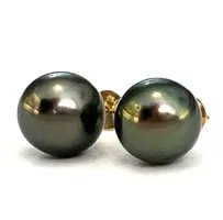 Tahiti-Perlohrstecker ca. 9-10mm 750 Gelbgold, LP 890 CHF