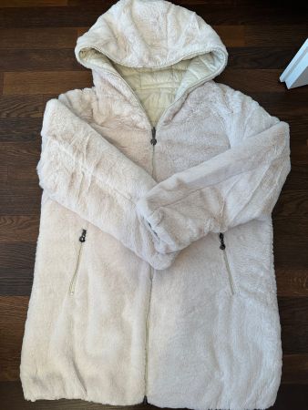 DAMEN JACKE-NEU-CREME/BEIGE/WEISS-GR.42-WENDEJACKE